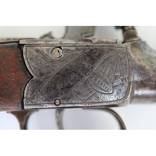 130 - 19thC 50 bore percussion pocket pistol, 1.5