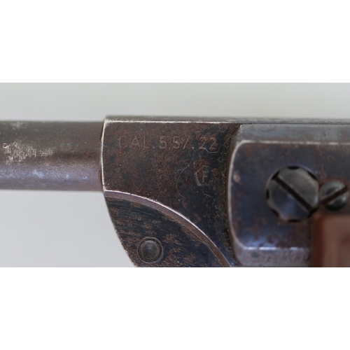 132 - 1970's German 'Original' mod.5, break-barrel, .22 air pistol, brown composite grip