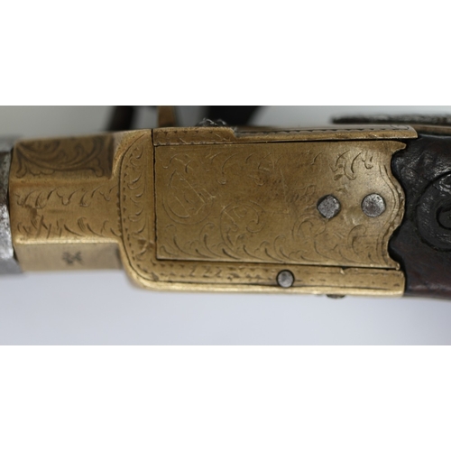 136 - 50 bore percussion side-hammer pocket pistol, 3