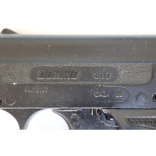 148 - 2 X SGS Domino 310 6mm blank-firing Starting Pistols, in original packaging, in as new condition