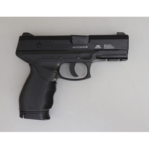 149 - Gletcher TRS 24/7 Co2 .177 BB air pistol, automatic, multi-shot, 19-shot magazine, in as new conditi... 