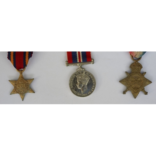 15 - Collection of miniature medals to include WWI campaign star, WWI Victory together with collection of... 