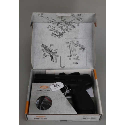 150 - Gletcher TRS 24/7 Co2 .177 BB air pistol, automatic, multi-shot, 19-shot magazine, in as new conditi... 