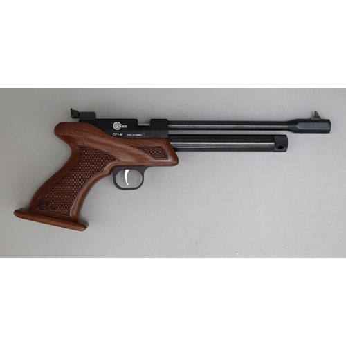 151 - SMK Victory CP1-M, .22 cal. bolt-action, Co2 target air pistol, hardwood stock, rifled barrel, scope... 