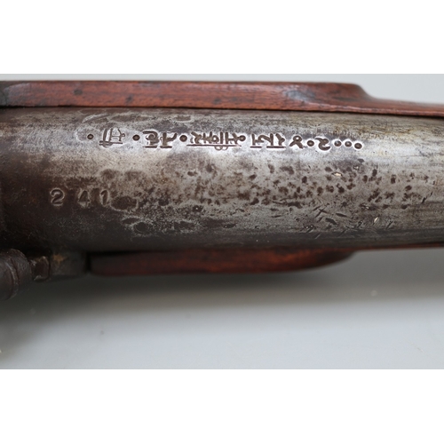 152 - 25 bore Indian military percussion musket, markings on stock from Bombay Arsenal with WD Broad Arrow... 