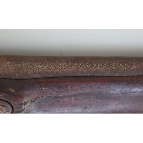 159 - 19th Indian Cavalry percussion carbine with ramrod