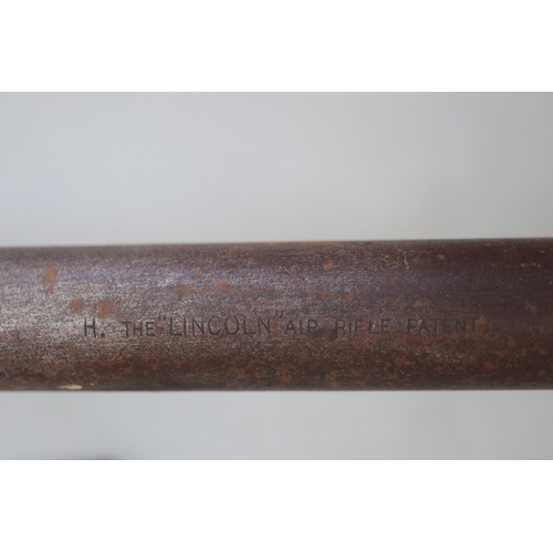 161 - Lincoln air rifle .177 - Made by Lincoln - patent applied pre Lincioln Jeffries then BSA this airgun... 