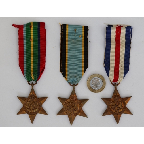 17 - 3 WWII star medals - Air Crew Europe, Pacific, France & Germany
