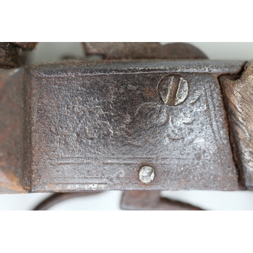 175 - 19thC side by side double barrel box action percussion pistol A/F