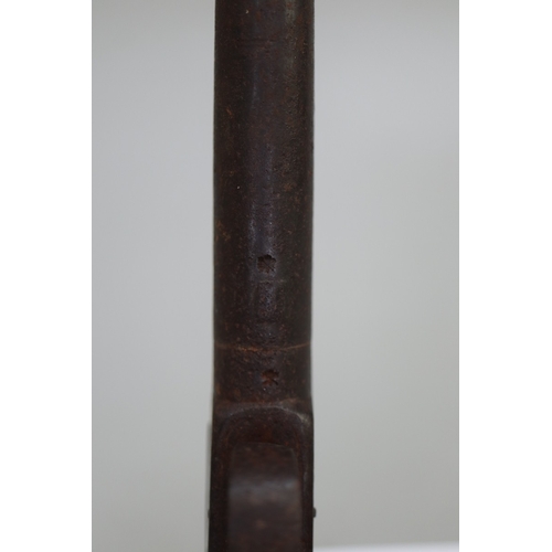 176 - 19thC percussion pocket pistol with bag shaped, chequered grip A/F