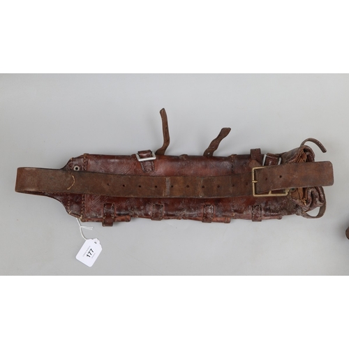 177 - Leather ammunition belt & pouches