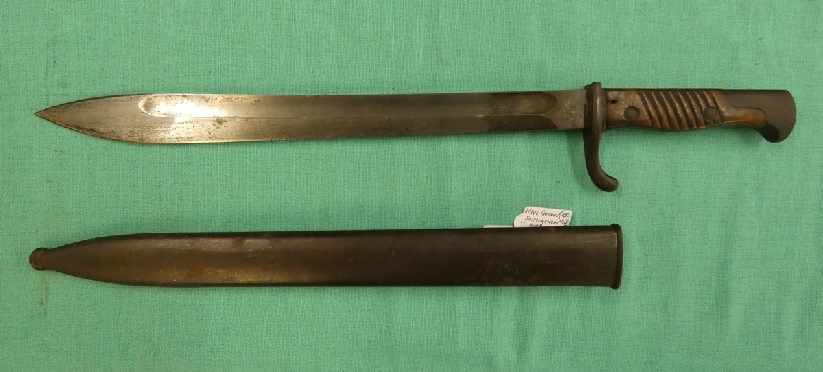WW1 German 98/05 Seitengewehr 'Butcher' bayonet ricasso stamped 'Alex ...