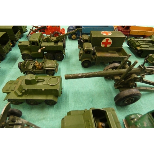 336 - 23 diecast army vehicles plus 4 other diecast vehicles