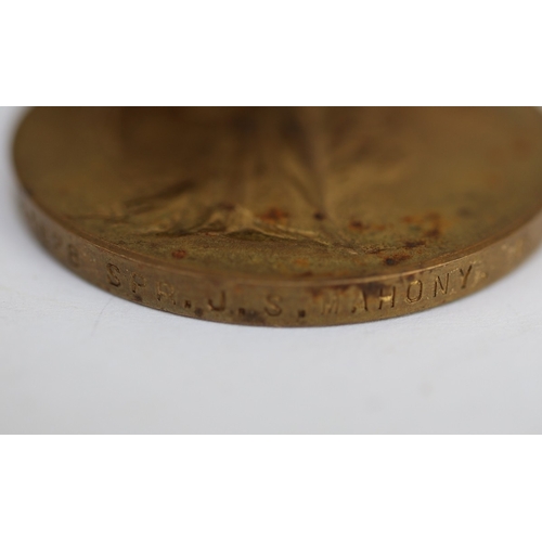 39 - WW1 British Army medal pair- War medal and Defence medal to Sapper J.S.Mahoney- Royal Engineers, plu... 