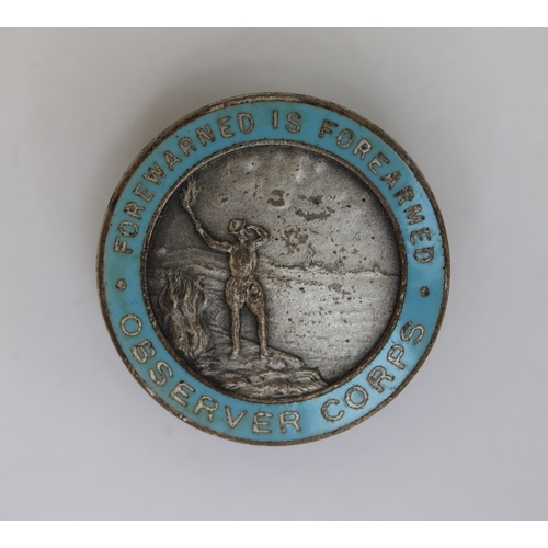 42 - Collection of cap badges including .... Observer Corps, WWI The Kings Own, Royal Fusiliers, Royal Ar... 