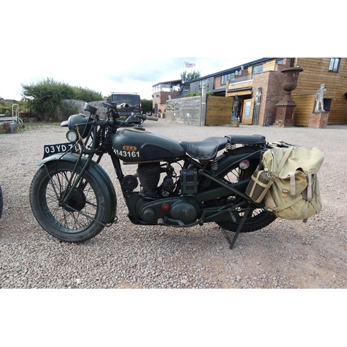80 - 1939 BSA M20 army despatch motorcycle with refurbished long range petrol tank and full tool kit in p... 