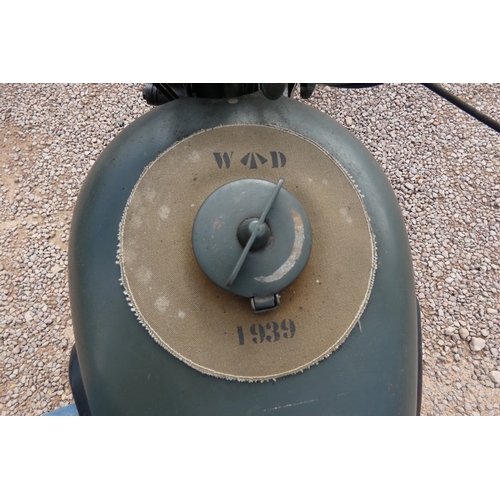 80 - 1939 BSA M20 army despatch motorcycle with refurbished long range petrol tank and full tool kit in p... 