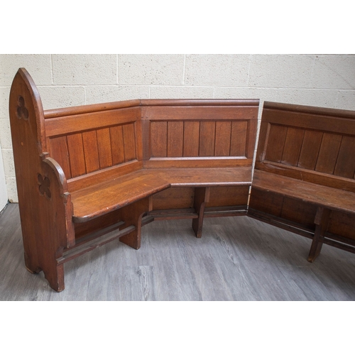 658 - Church pew converted to corner bench