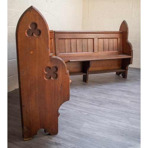 658 - Church pew converted to corner bench