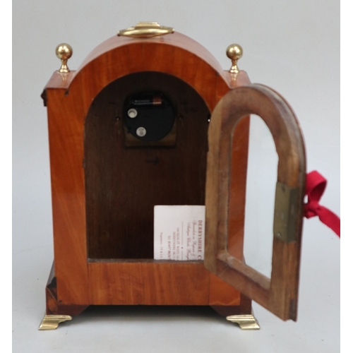 Fine quality inlaid bracket clock with bracket with modern movement