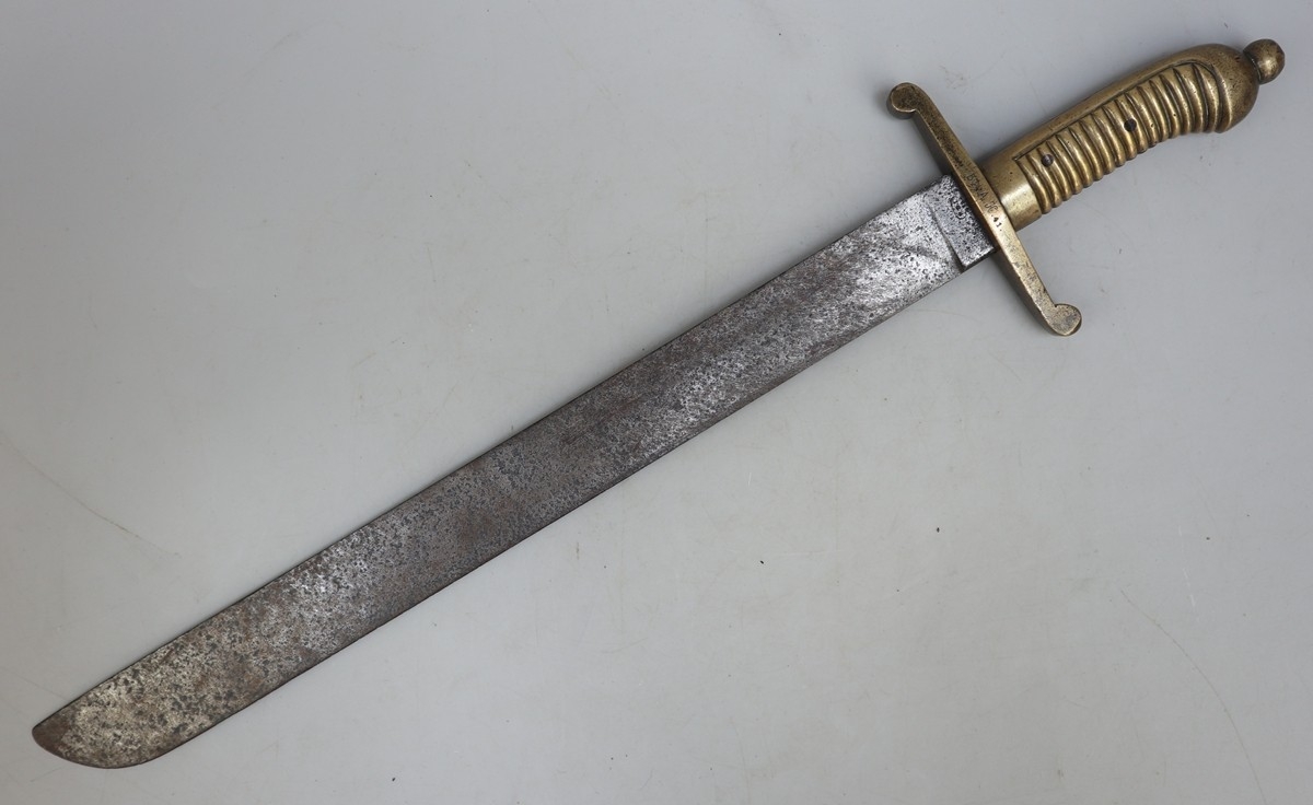 1845 pattern Prussian or Imperial German 'Faschine' short sword, makers ...