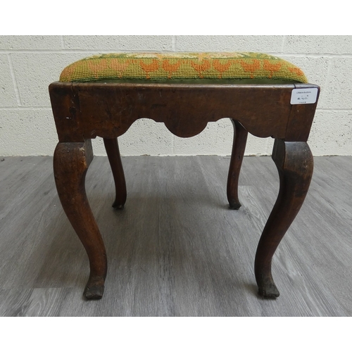 18th century walnut Provincial stool