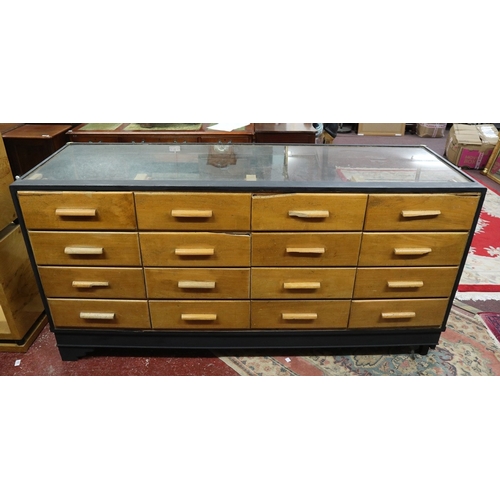 542 - 1920’s haberdashery shop counter - Approx W:182cm D:60cm H:90cm