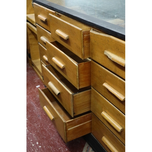 542 - 1920’s haberdashery shop counter - Approx W:182cm D:60cm H:90cm