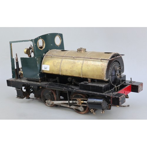 347 - Large model steam train - no boiler certificate - Approx L: 56cm W: 21cm H: 29cm