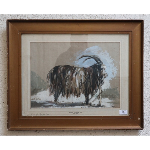 454 - George Richmond RA (1809 - 1896) - Watercolour An Old Irish Billy Goat 1835 - Approx IS 43cmX33cm