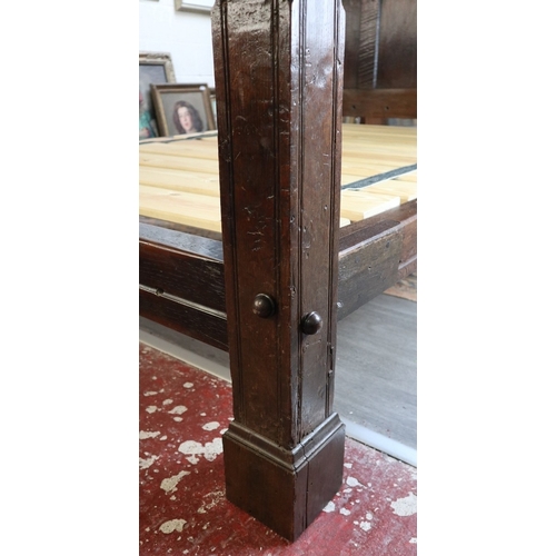 278 - Sympathetically restored 17th century carved oak four-poster bed - Approx L: 207cm W: 167cm H: 188cm