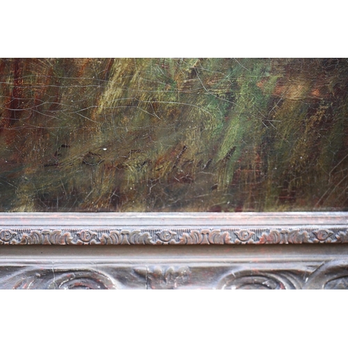 464 - Oil on canvas of Pointer Dogs by E S England - Approx IS 90cm x 60cm