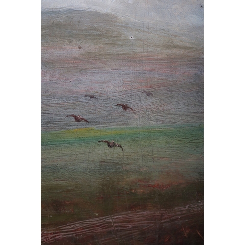 464 - Oil on canvas of Pointer Dogs by E S England - Approx IS 90cm x 60cm