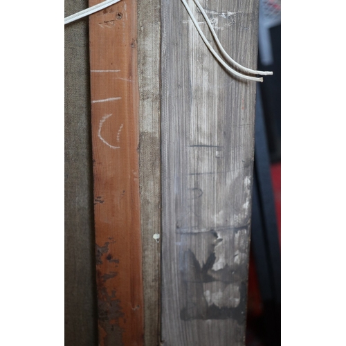 464 - Oil on canvas of Pointer Dogs by E S England - Approx IS 90cm x 60cm