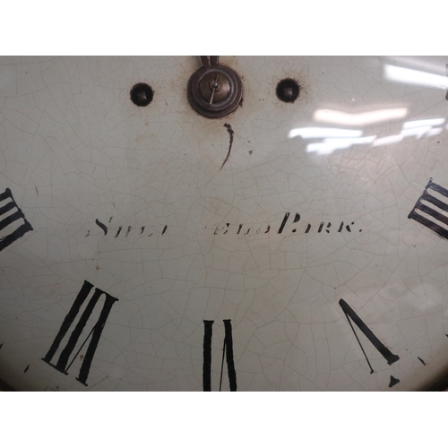 626 - Antique inlaid wall clock with double fusee movement