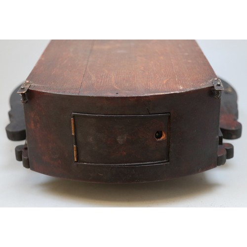 626 - Antique inlaid wall clock with double fusee movement