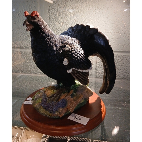 242 - Border Fine Arts - A1278 Black Cock Capercaillie - Approx H: 22cm