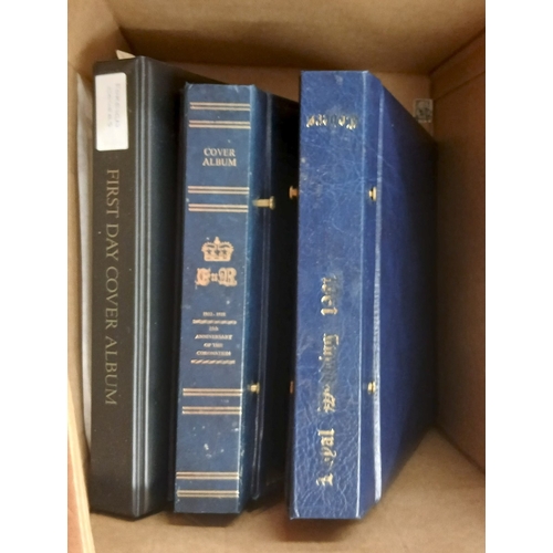 298 - Stamps -&nbsp;WORLD Box&nbsp;of covers in 3 albums including 1978 and 1981 Omnibus issues. Packets w... 