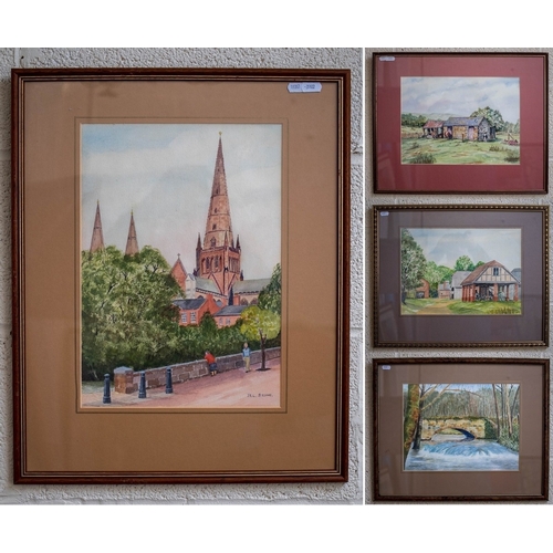 367 - 4 watercolours by&nbsp; B.L. Stone