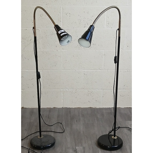 396 - Pair of floor standing reading lamps
