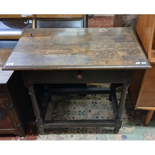 472 - Antique oak hall table - Approx W: 82cm D: 51cm H: 76cm