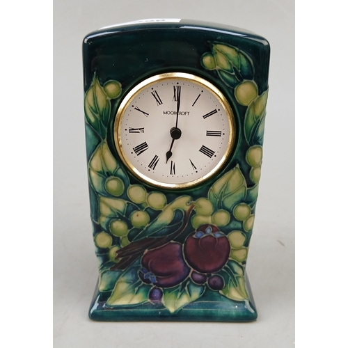 490 - William Moorcroft clock - Finch pattern by Sally Tuffin