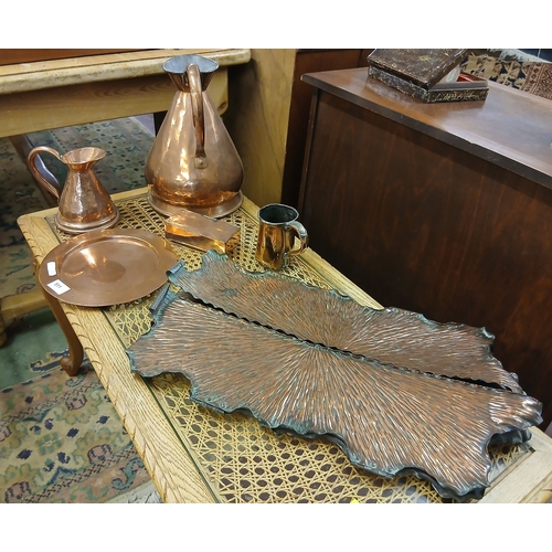 511 - Collection of copper items to include Birmingham Guild