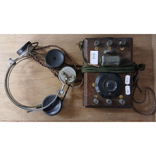 515 - 1925 GECoPhone junior crystal set BC1700 built by GEC (UK) and marked to the rear with a BBC stamp