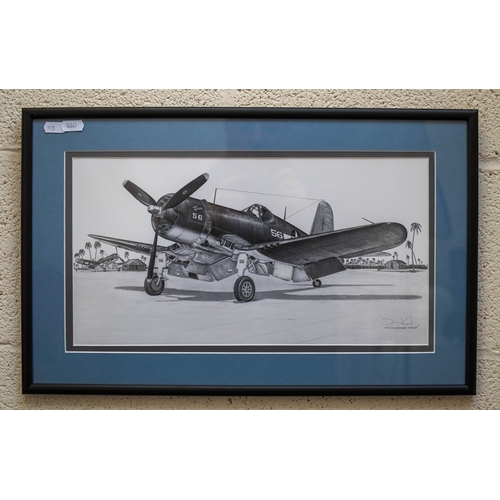 599 - F4U signed print by Doug Kinsley