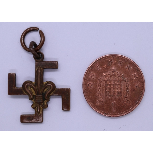 85 - Scouts swastika Fylfot Thanks pendant