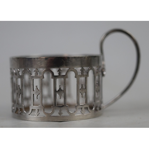 10 - 5 silver coffee cup holders - Approx 110g