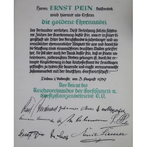 144 - German agricultural medal with boxed certificate