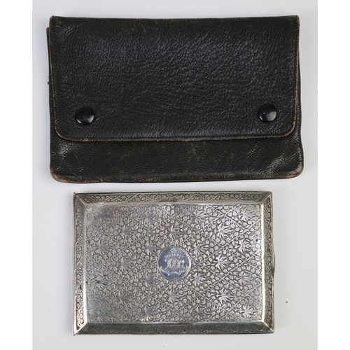 15 - White metal cigarette case 56 Anti Tank Regiment RA