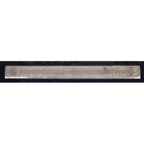 16 - Cased solid silver ruler by Richard O. A. Jarvis of Pall Mall - US Presidents - Approx L: 33.5cm 322... 